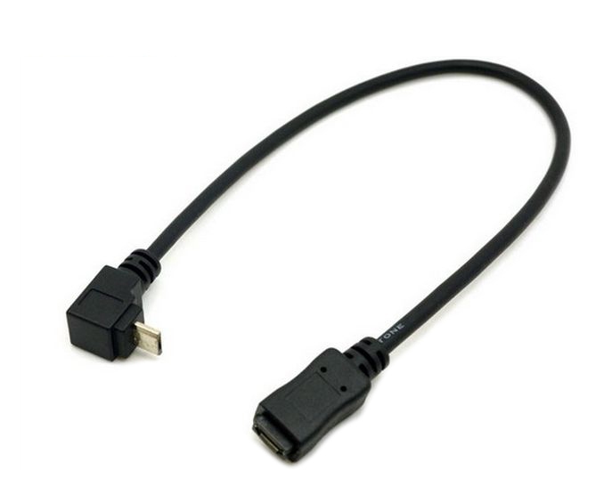 Kabel Przedłużacz MicroUSB na Micro USB GÓRNY 0,3M Kod producenta 1496