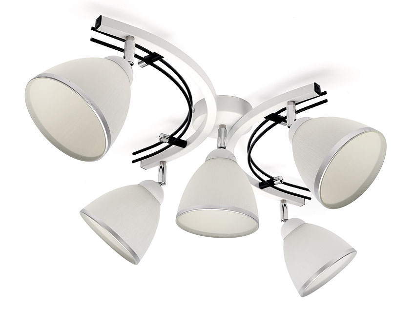 

Lampa sufitowa plafon żyrandol 5xE27 klosz szklany