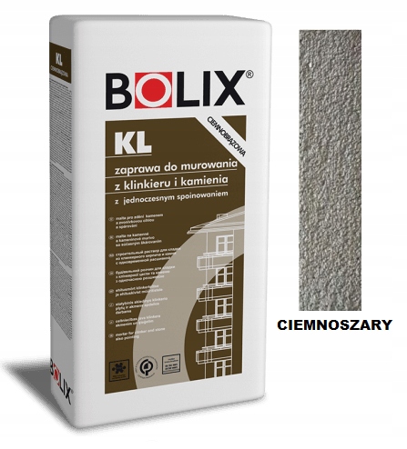 

Bolix Zaprawa Do Klinkieru Kl 25KG Ciemnoszara