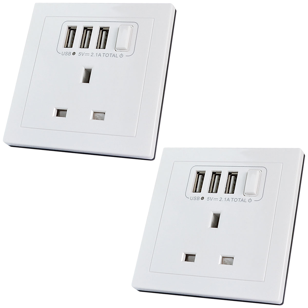 

Gniazdo sieciowe Usb Ac 250V/13A Mengs 2 Sztuk Uk