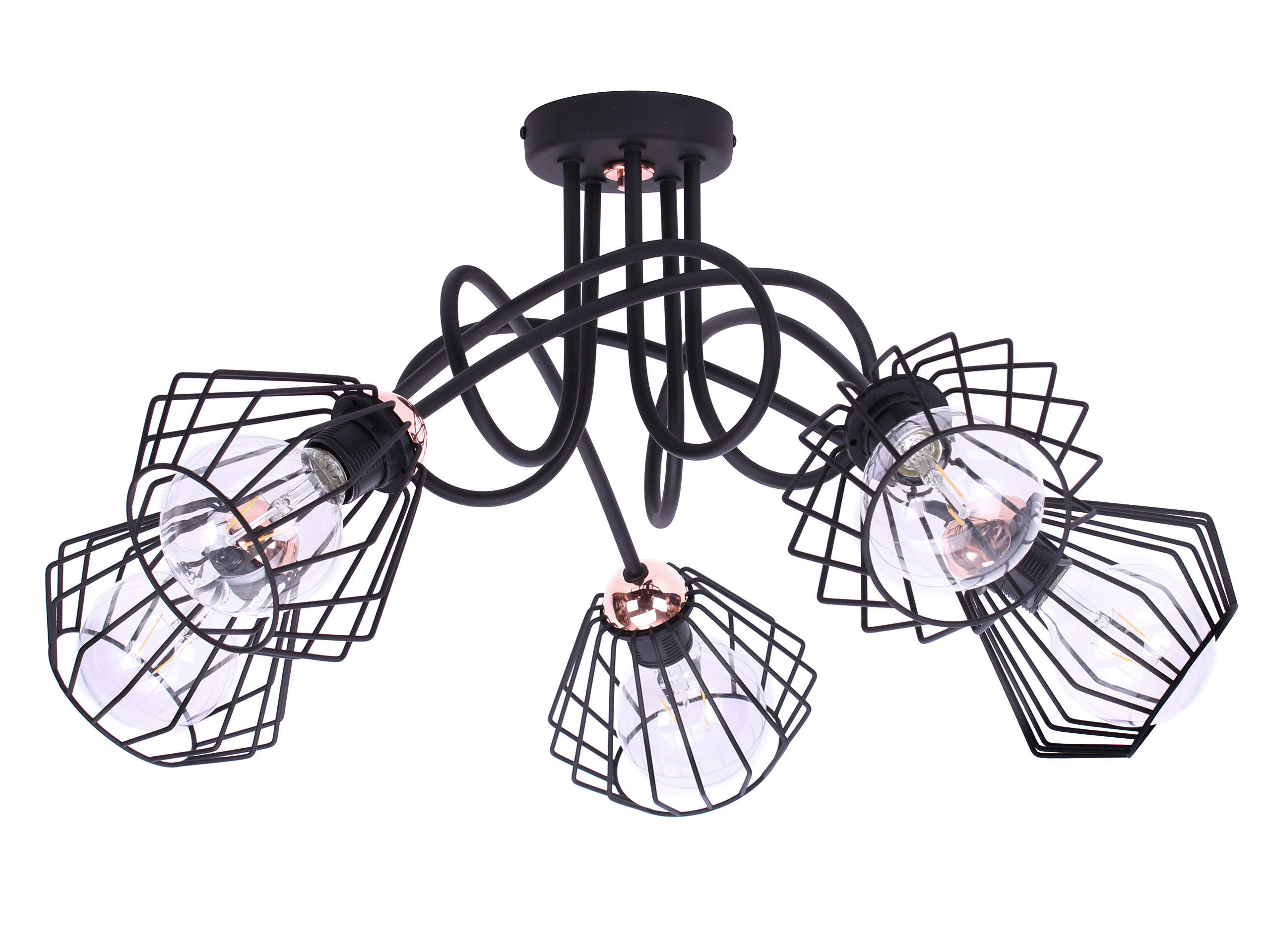 

Oryginalna Lampa wisząca sufitowa Led Miedź Loft