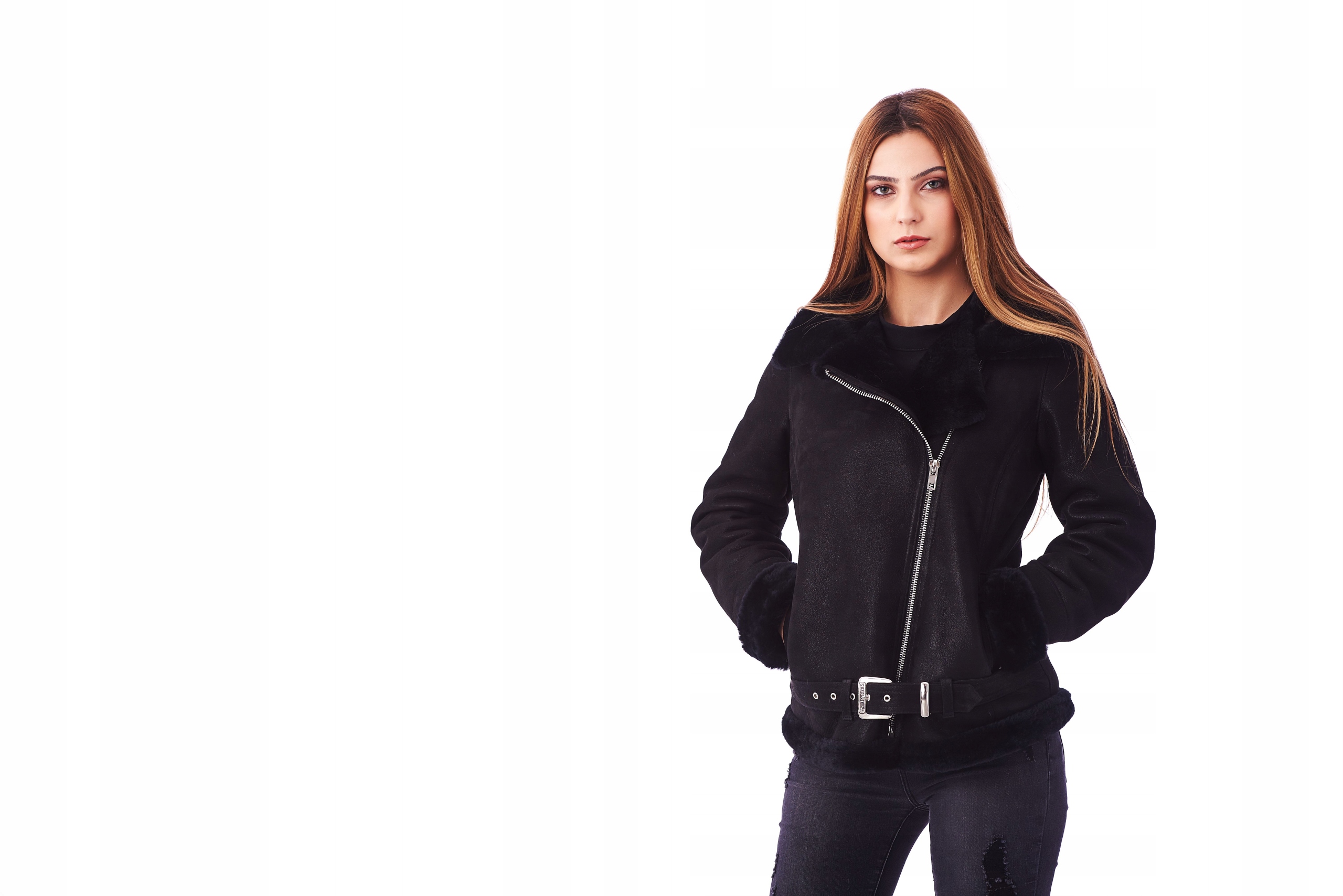 Kożuch DAMSKI / PILOTKA / KURTKA BELLO YELLOW Rozmiar 40