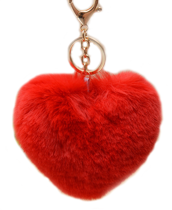 

Brelok Serce Pompon Futro Heart Zawieszka Do Klucz