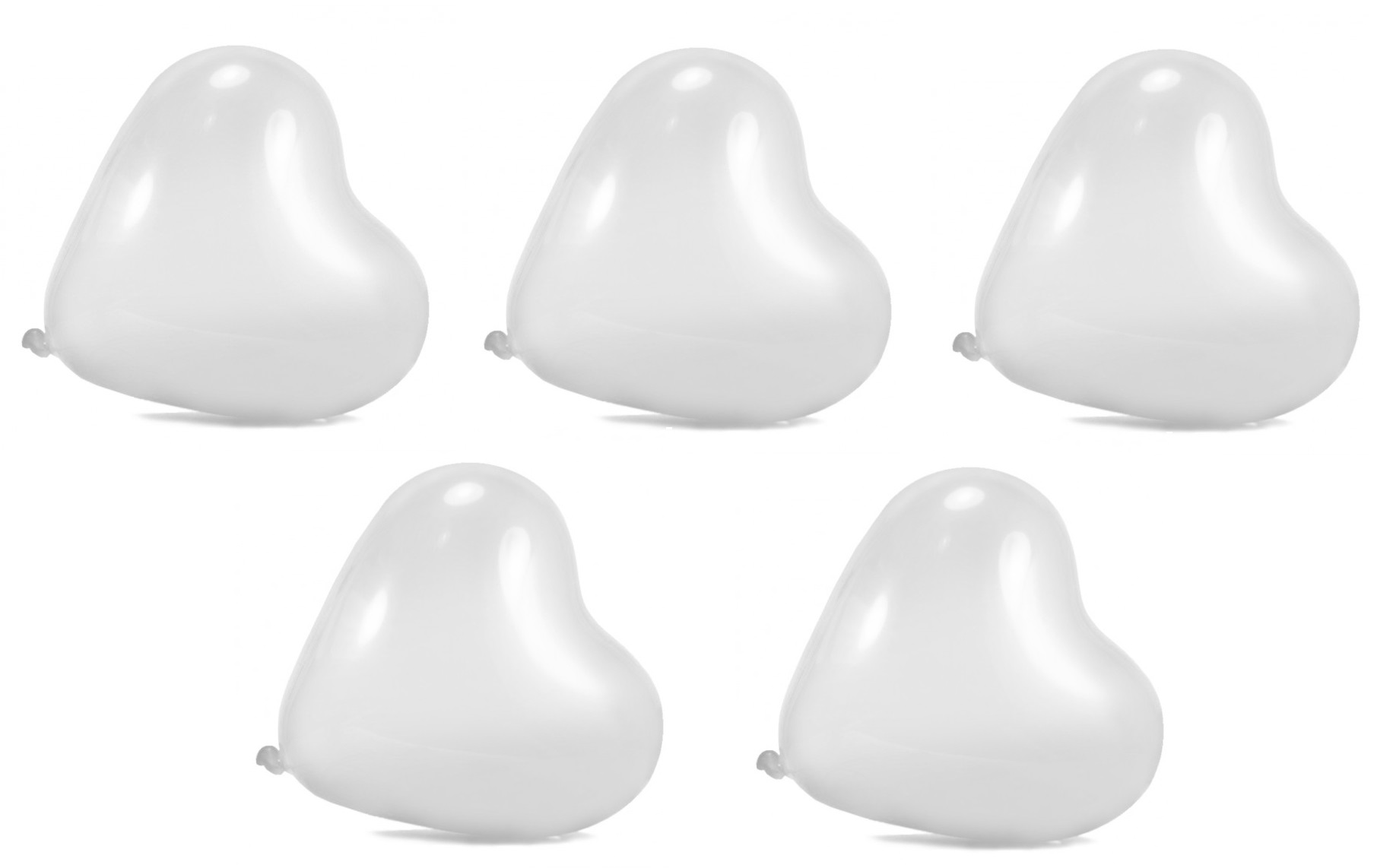 

Balon Serce Białe 5 Sztuk Balony Serca Ślub Wesele