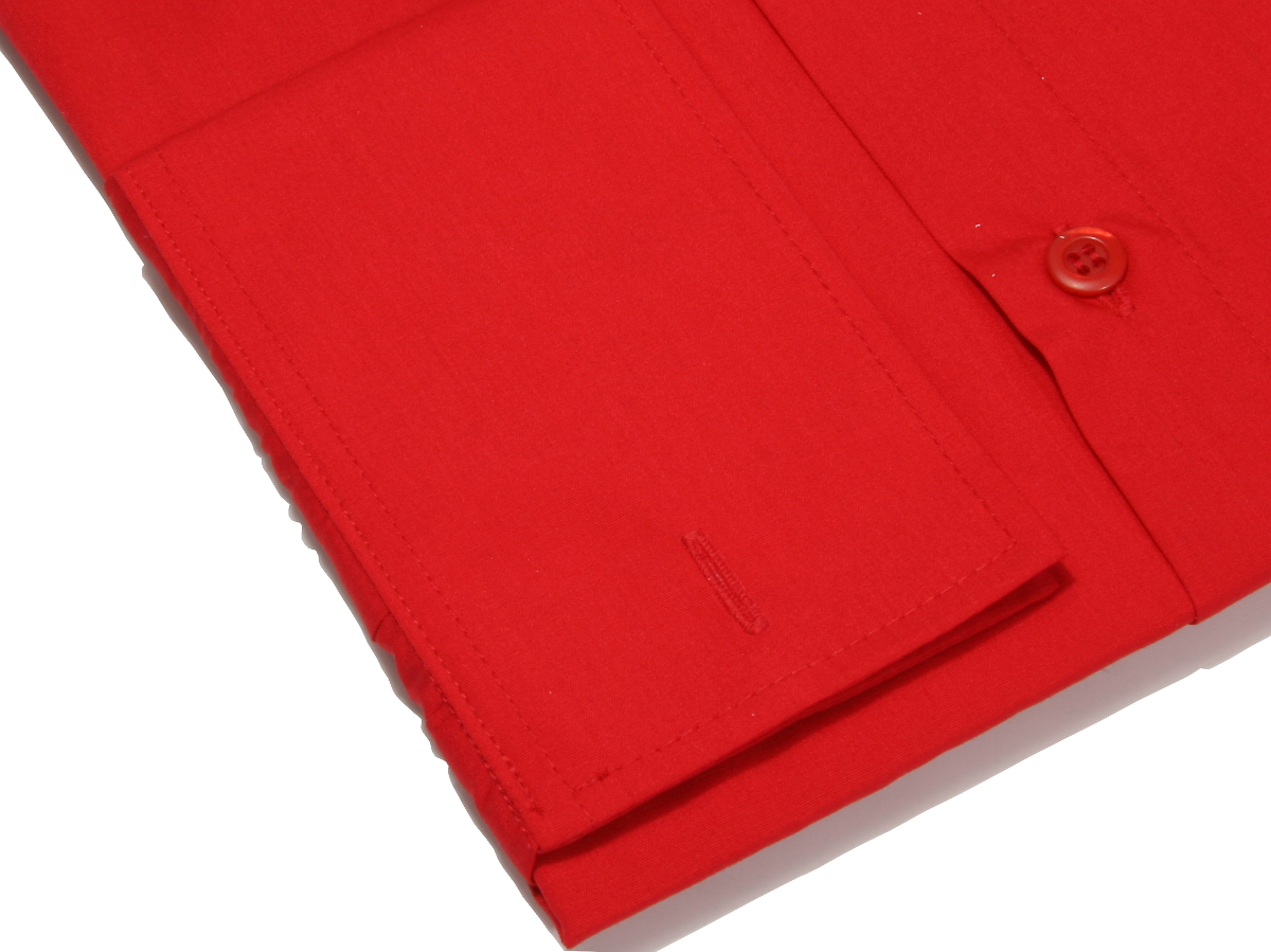 KOSZULA CZERWONA GŁADKA 37/38 182-188 SLIM FIT Rozmiar kołnierzyka 38