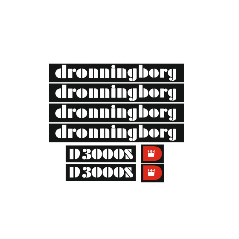 Samolepky s nálepkou Dronningborg D 3000S