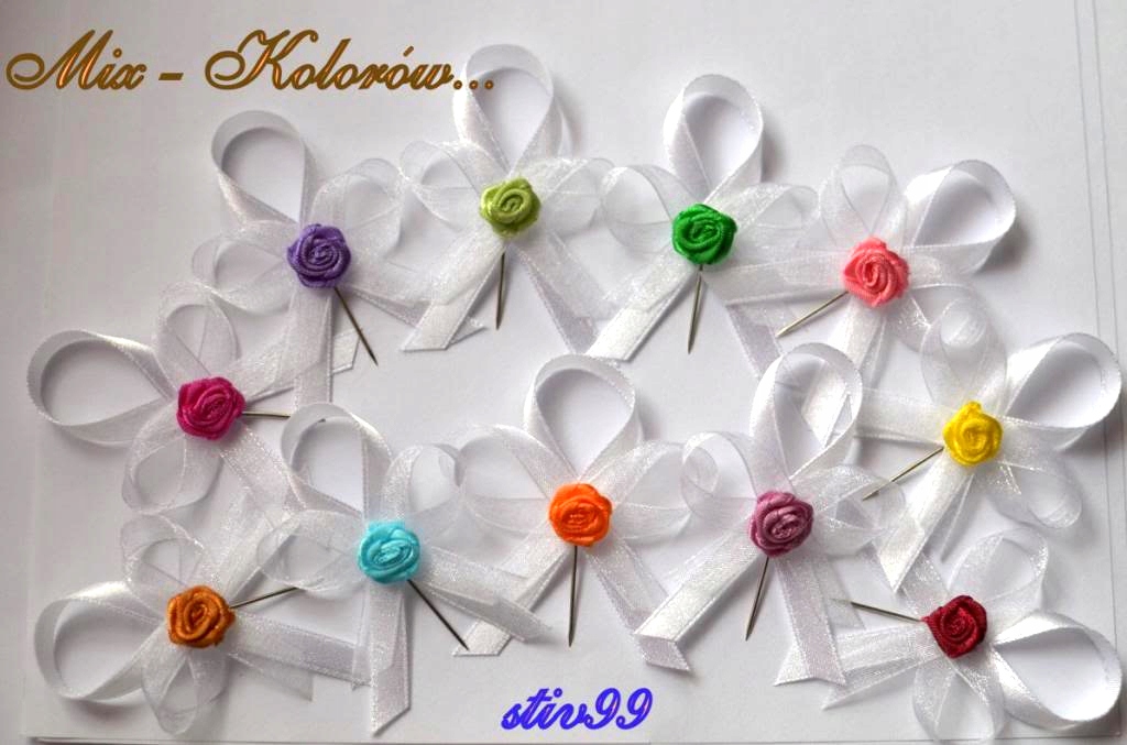 KOTYLIONY przypinki kokardki dla Gości -RĘKODZIEŁO Cechy dodatkowe brak