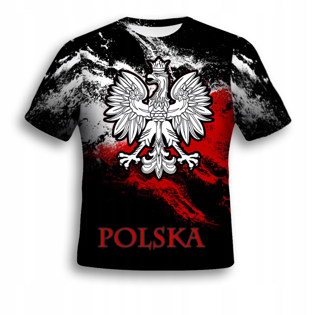 

Koszulka 3D Fullprint Flaga Polska M Trwała