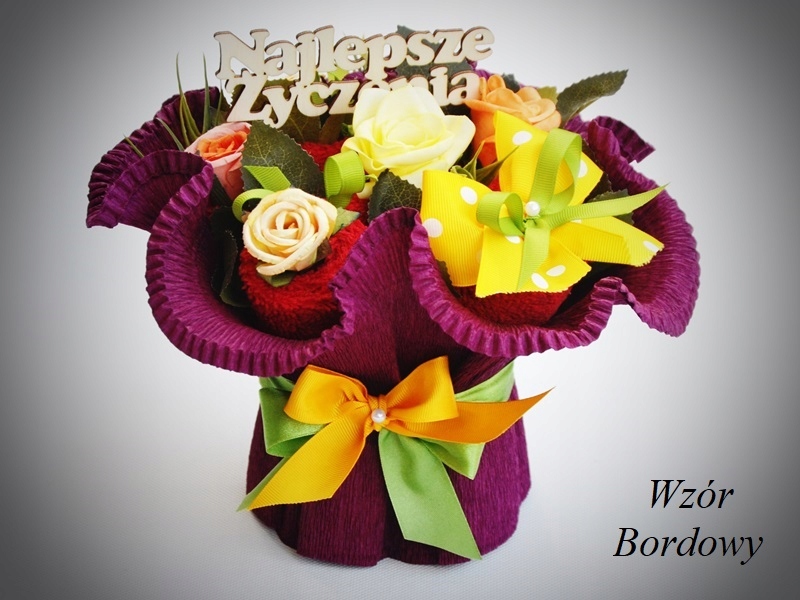 100% WYJĄTKOWY BUKIET PREZENT dla Babci i Dziadka Wymiary ręcznika 50x100cm