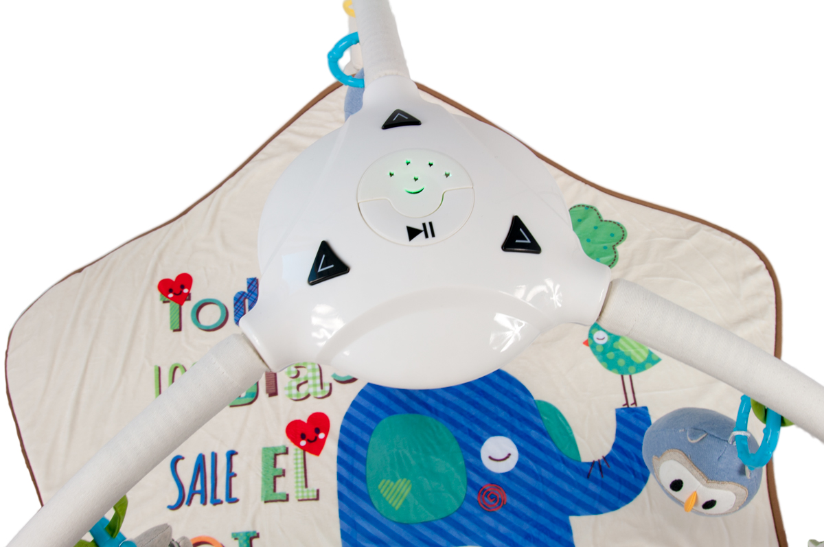 KREMOWA MATA EDUKACYJNA Z PROJEKTOREM MELODIE LED Marka inna