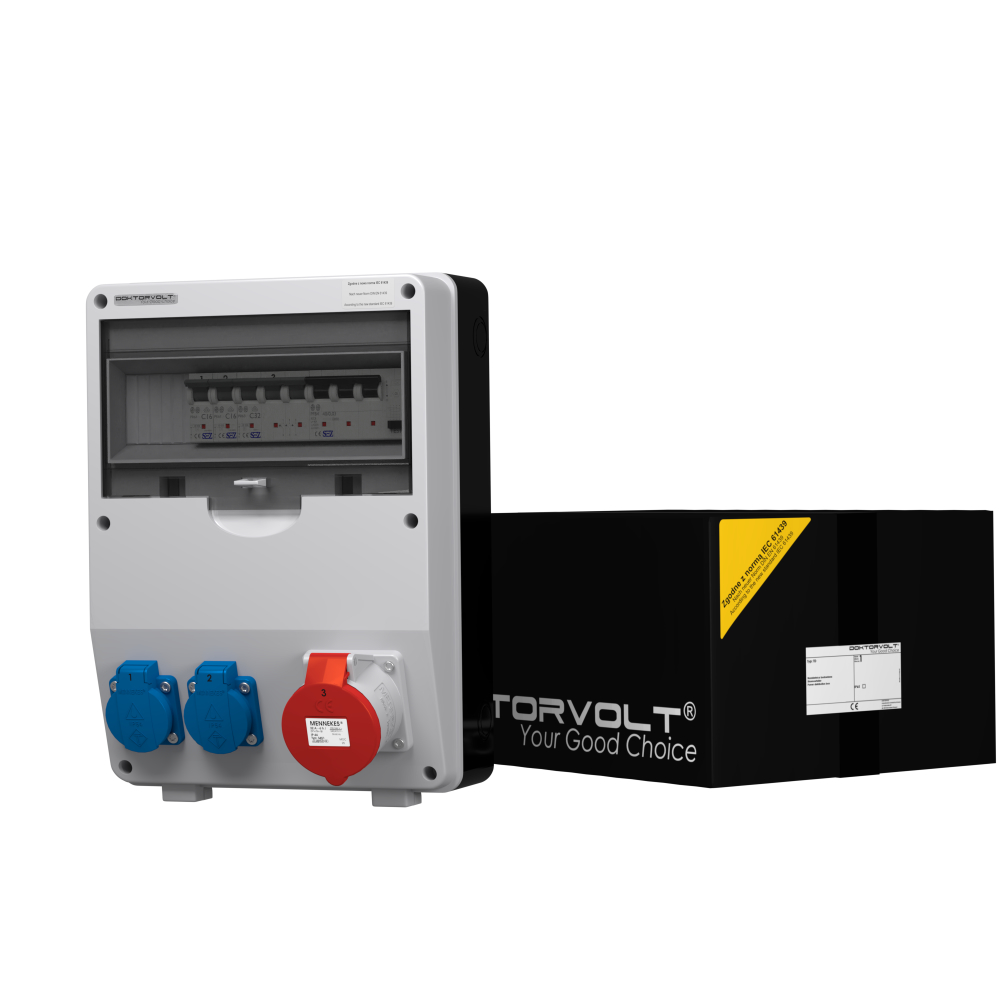 Rozvádzač Td-s/fi 1x32A 2x230V zásuvky Schuko DV-6725-D