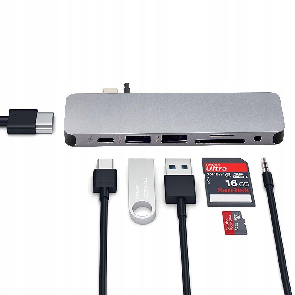 HyperDrive SOLO Hub USB-C dla MacBook PC Laptopów Kod producenta GN21D-GRAY