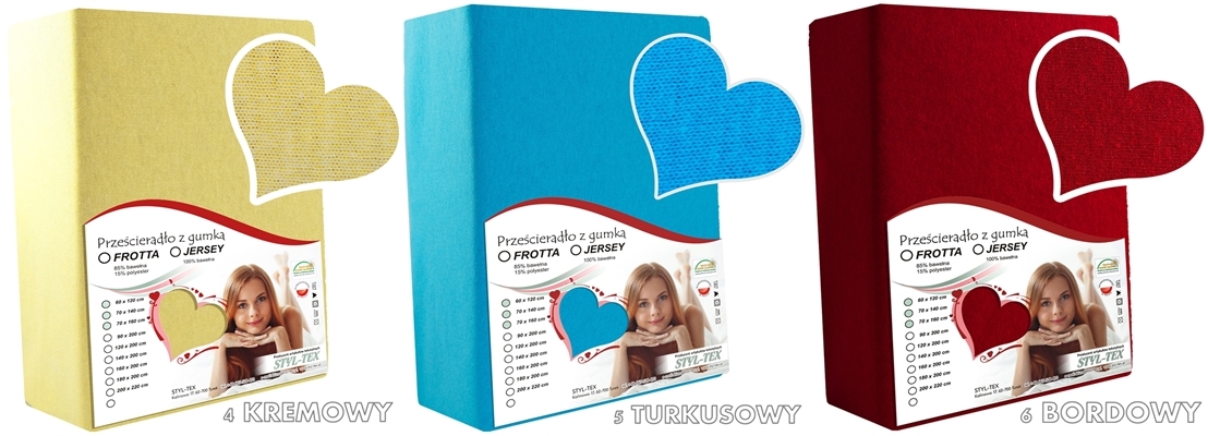 PRZEŚCIERADŁO JERSEY Z GUMKĄ 70x120 JAKOŚĆ Kod producenta 70/120