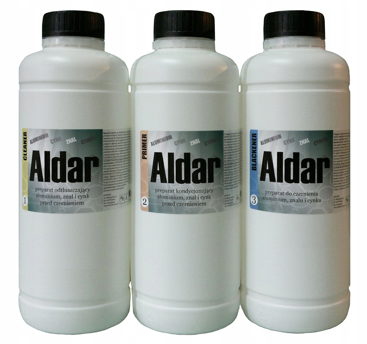 

Oksyda do aluminium, znalu i cynku 3 x 1 litr