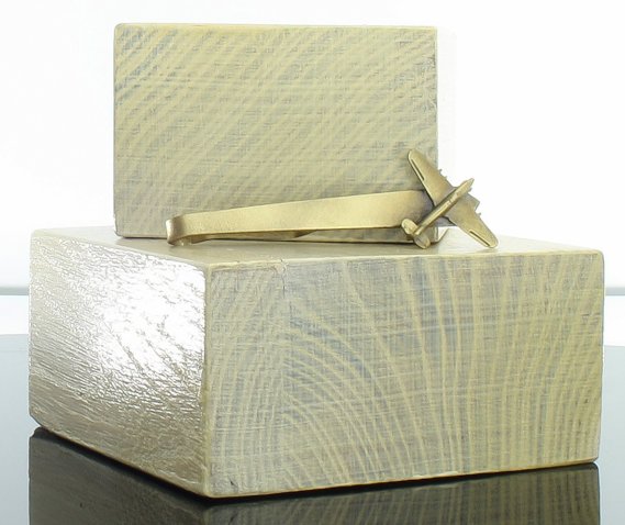 Odlotowa spinka krawat mosiądz samolot spitfire Szerokość 7 mm