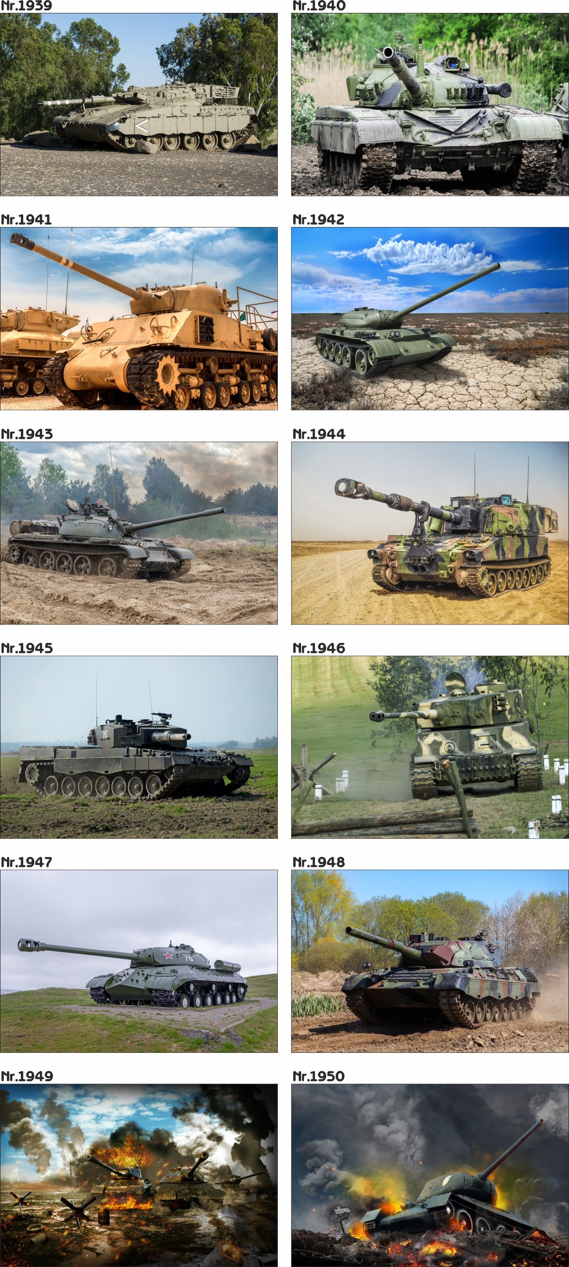 Plakat czołg, czołgi, wozy bojowe,40 WZORÓW 100x70 Marka Deco-Wall