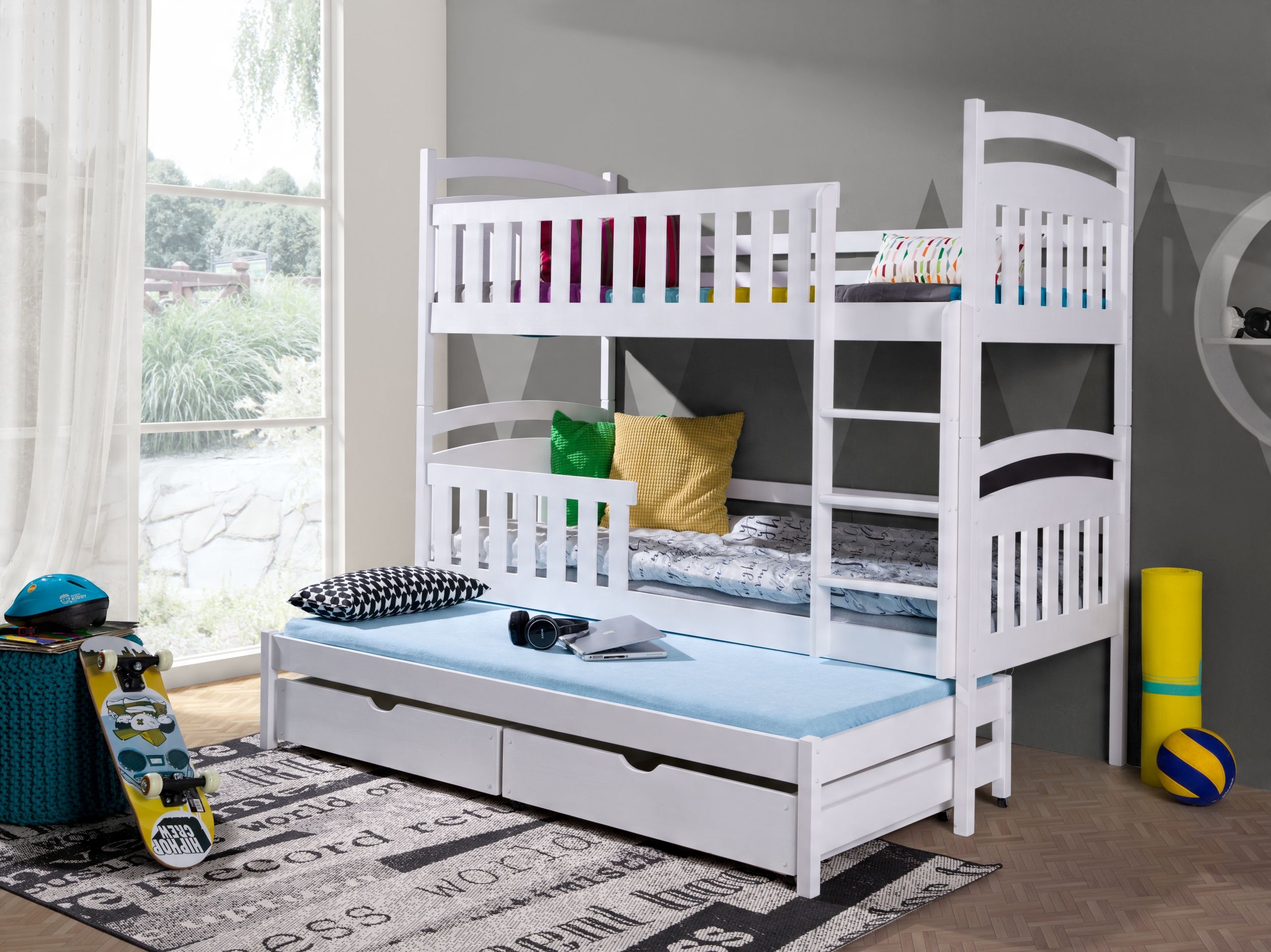 Двухъярусная трехместная кровать KASIA 80x170 для детей код производителя 590169