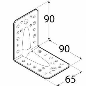 KĄTOWNIK MONTAŻOWY ŁĄCZNIK BUDOWLANY 90x90x65x2.5 Marka inny