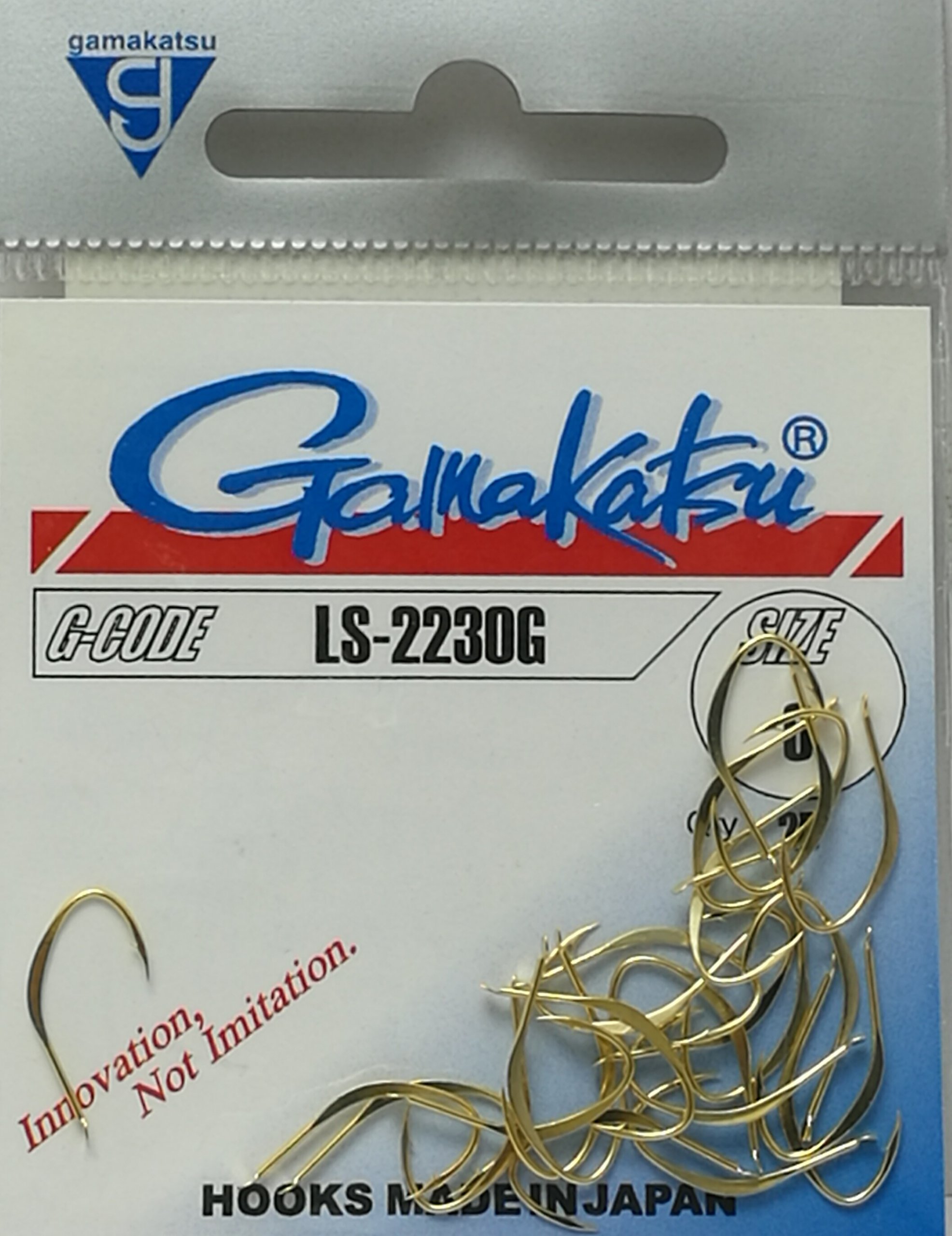 Haczyki Gamakatsu LS-2230G Japońskie Złote Rozmiar 14 25 sztuk