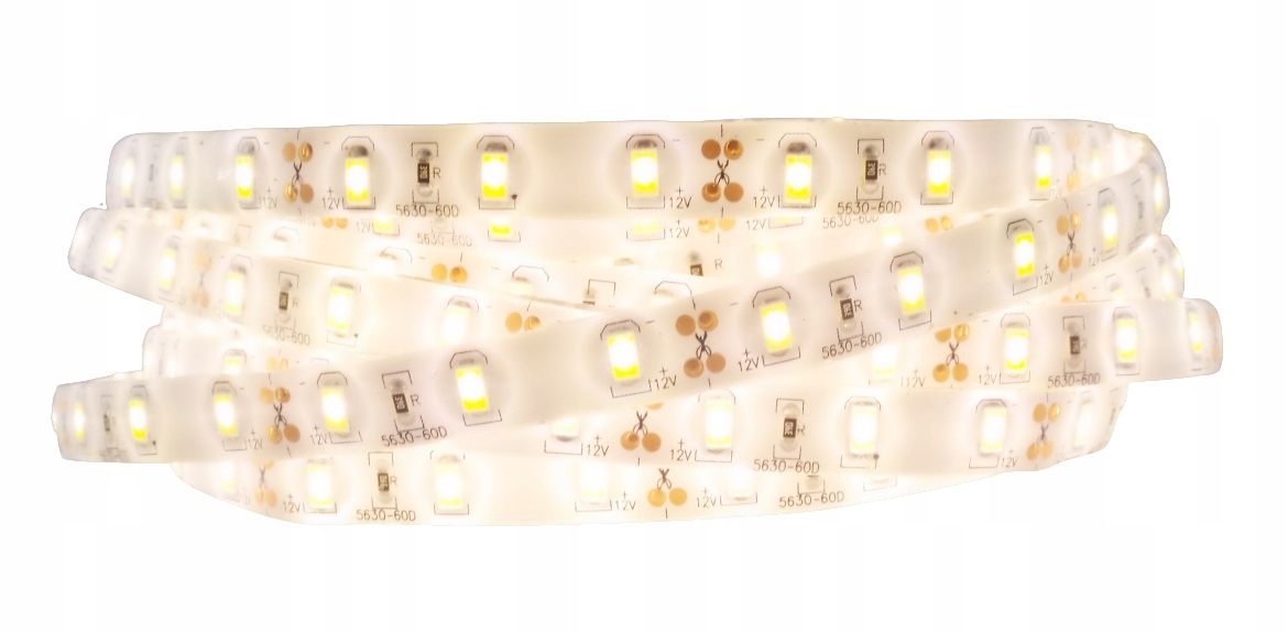 

Taśma Led 5630 IP65 wodoodporna biała Ciepła 5m