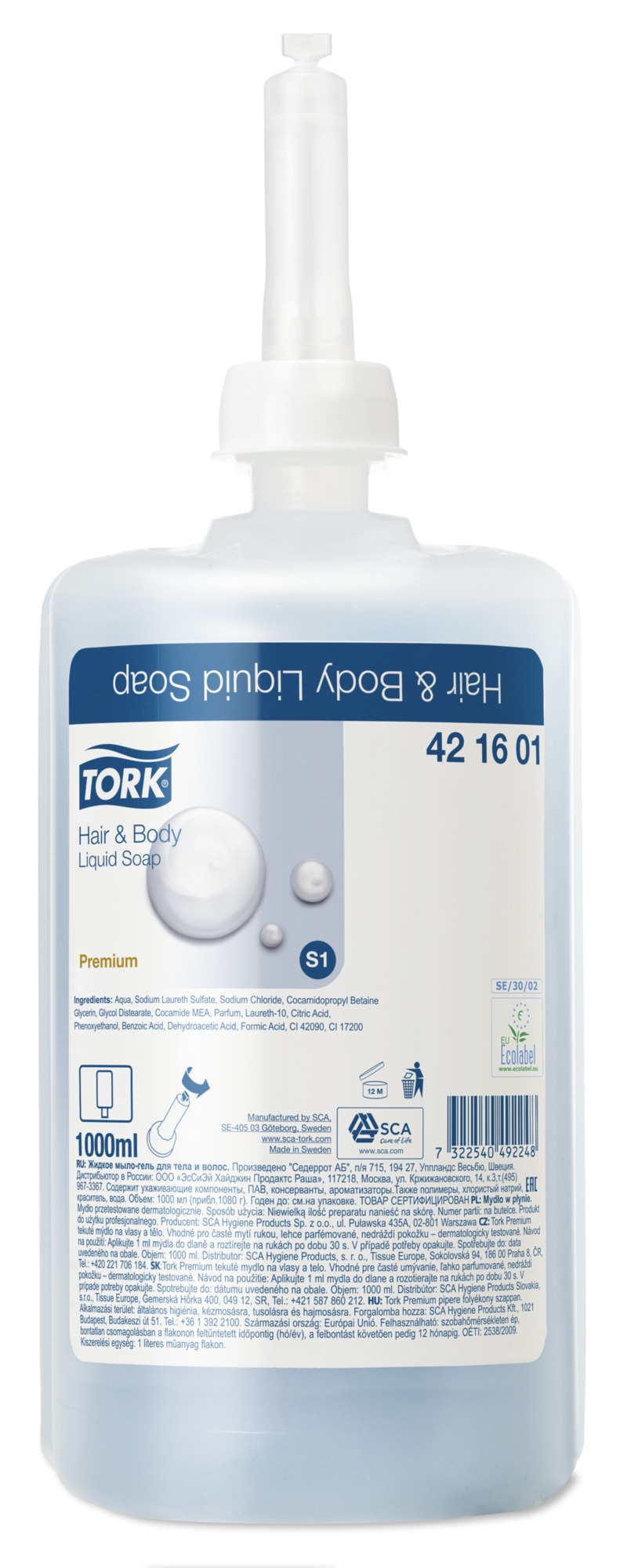 

Tork 421601 Mydło w płynie do włosów i ciała S1