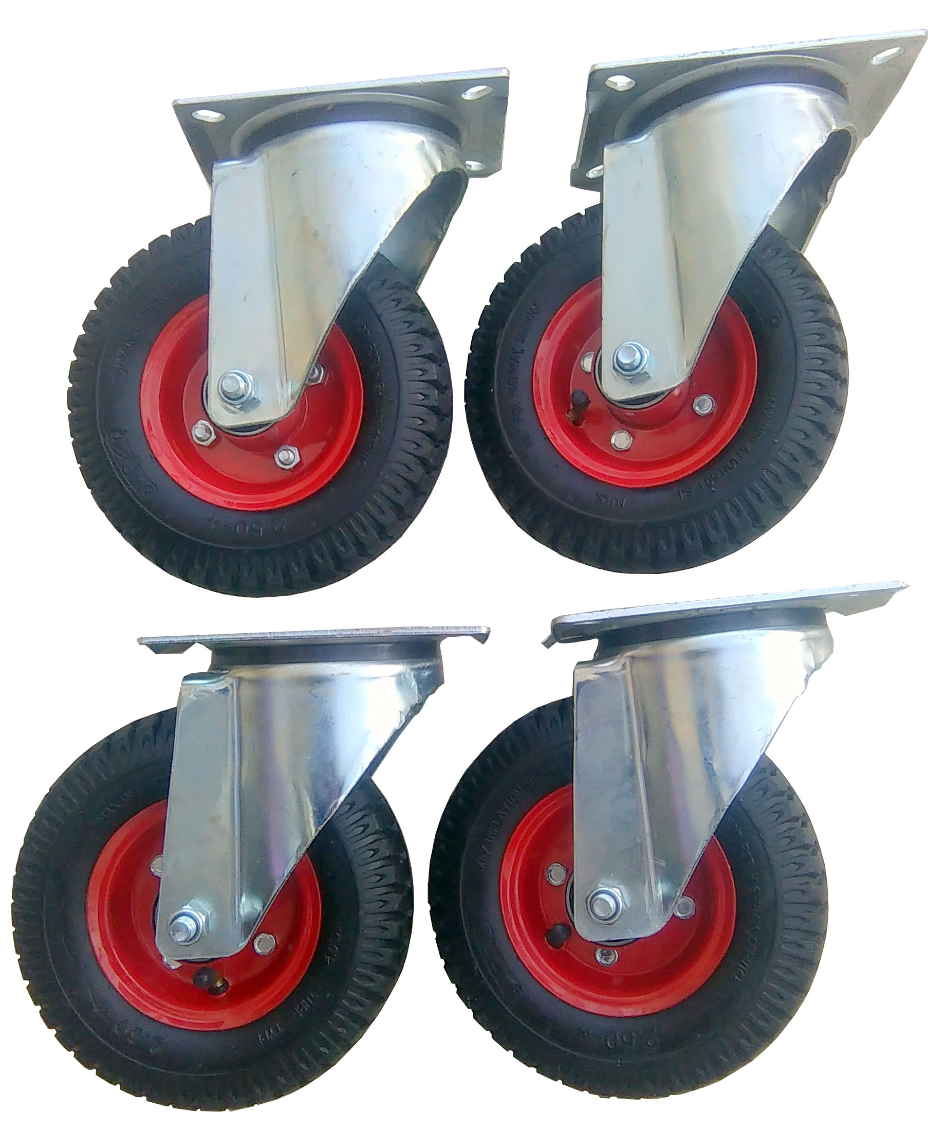 Sada kolies fi 220 pneumatické kolesá koleso 4ks