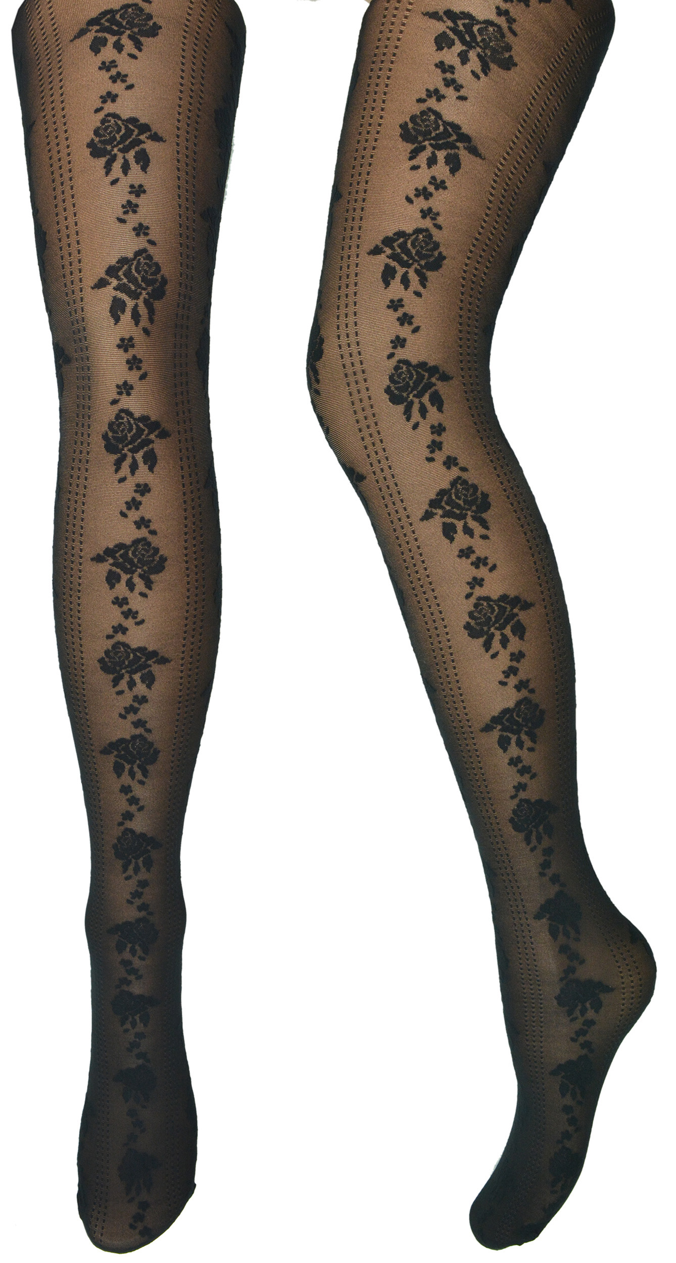 

Calzedonia rajstopy wzór kwiaty czarne 1/2 S/m