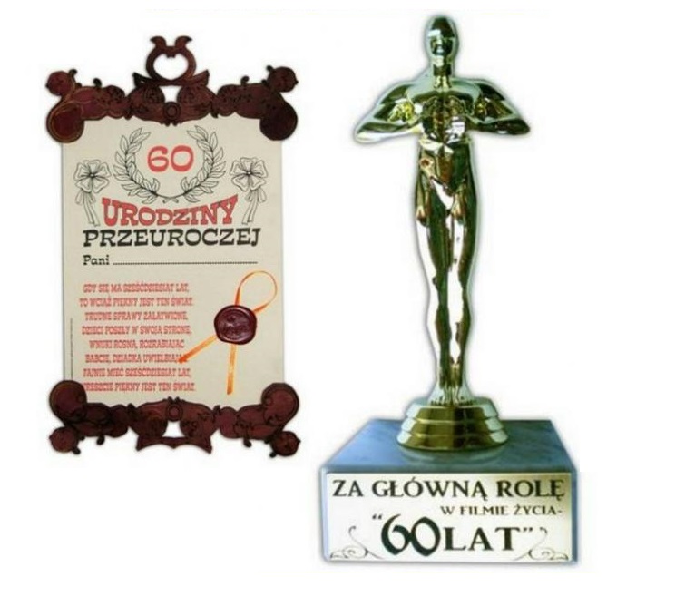 

Statuetka Urodziny 60 Dyplom Urodziny