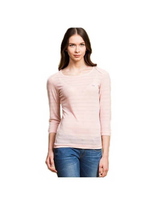 

Lacoste TF0503 Bluzka Damska Róż Paski Roz: M
