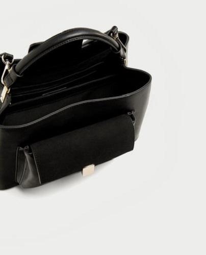 ZARA CITY Torebka WOMAN czarna saffiano 8335/204 Płeć kobieta