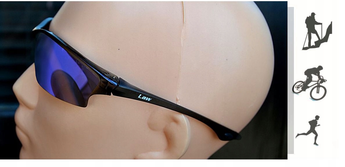 OKULARY PRZECIWSŁONECZNE LUSTRZANKI ROWER ETUI .L Model Law