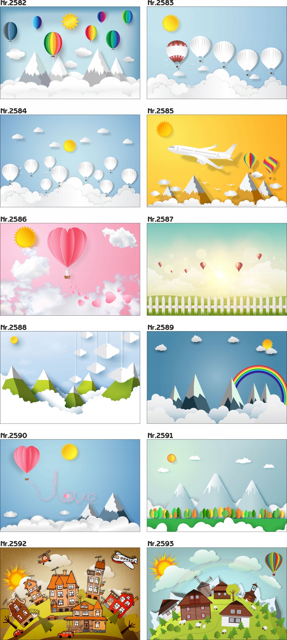 Fototapeta dla dzieci, góry, niebieskie balony 3D Płeć Chłopcy Dziewczynki