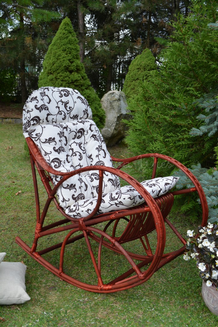 FOTEL BUJANY WIKLINOWY LORD WIŚNIA + PODUSZKA Producent Wiklinowa Wieś