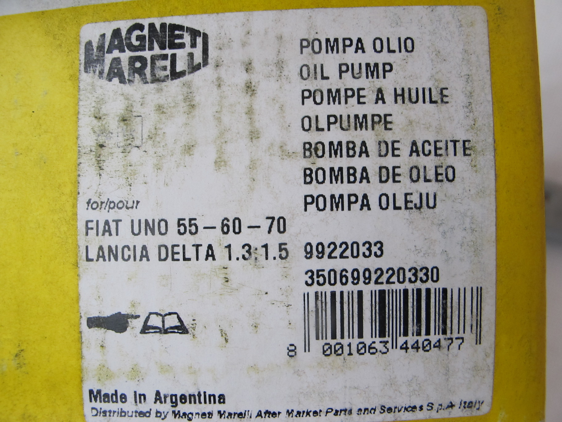 Pompa oleju Fiat Regata Ritmo Uno 128 1 1 1 3 1 5 Engine Type Gasoline