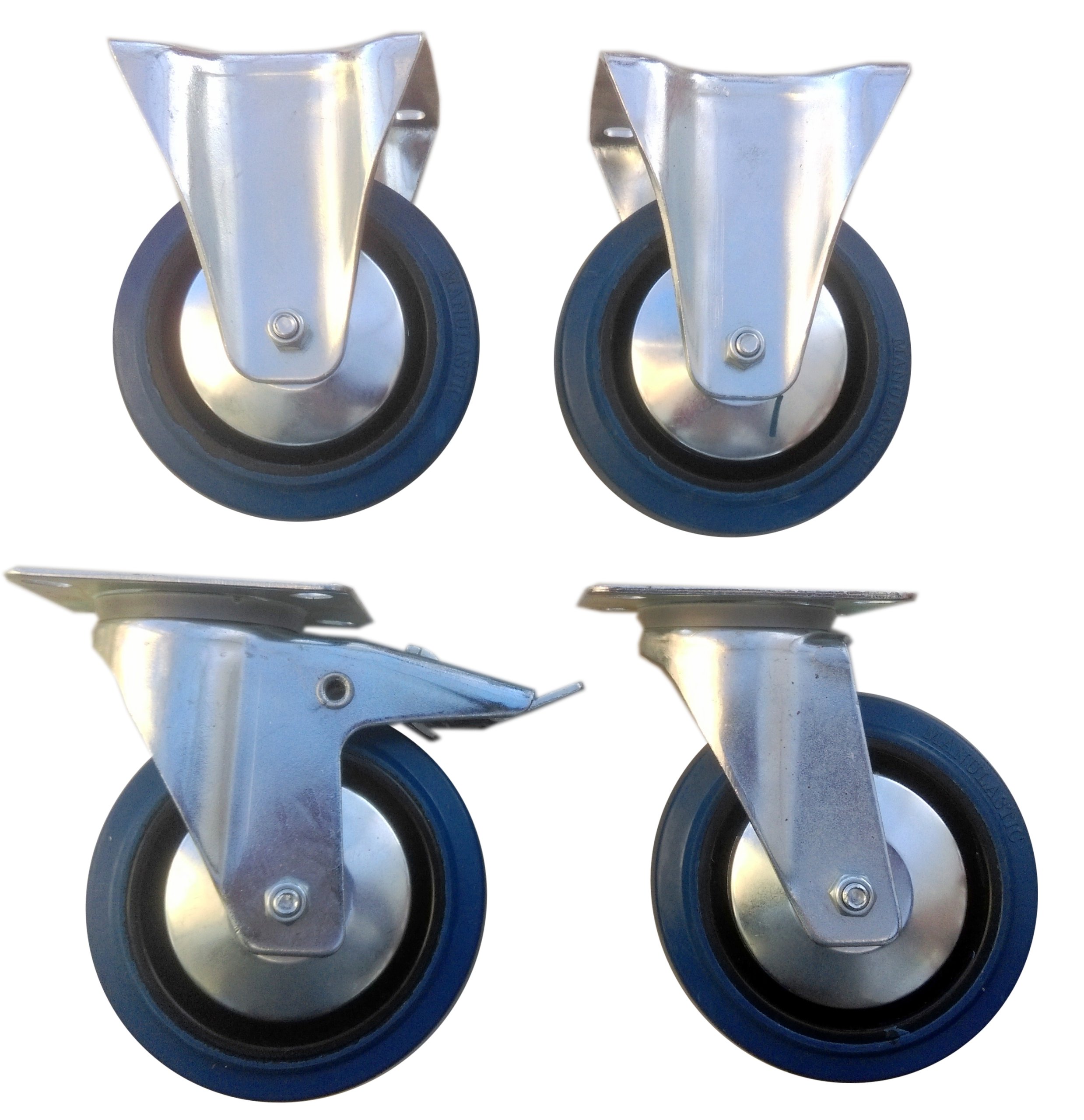 Sada kol fi 100 mm 4 ks Kolečko, 500 Kg Kola