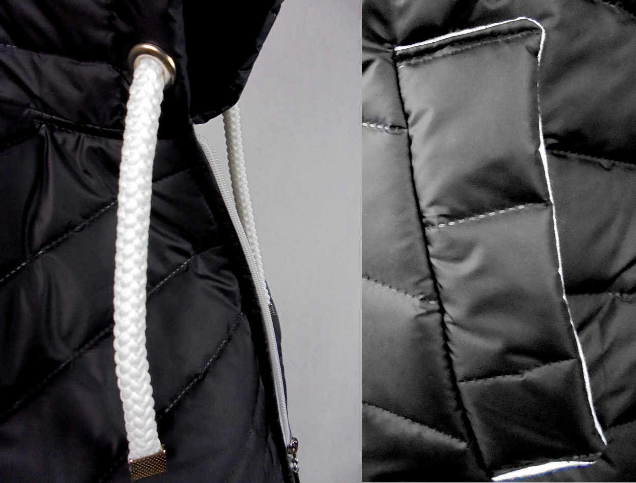 KURTKA PIKOWANA DRESOWE RĘKAWY KAPTUR XL 44 46 Wypełnienie syntetyczne