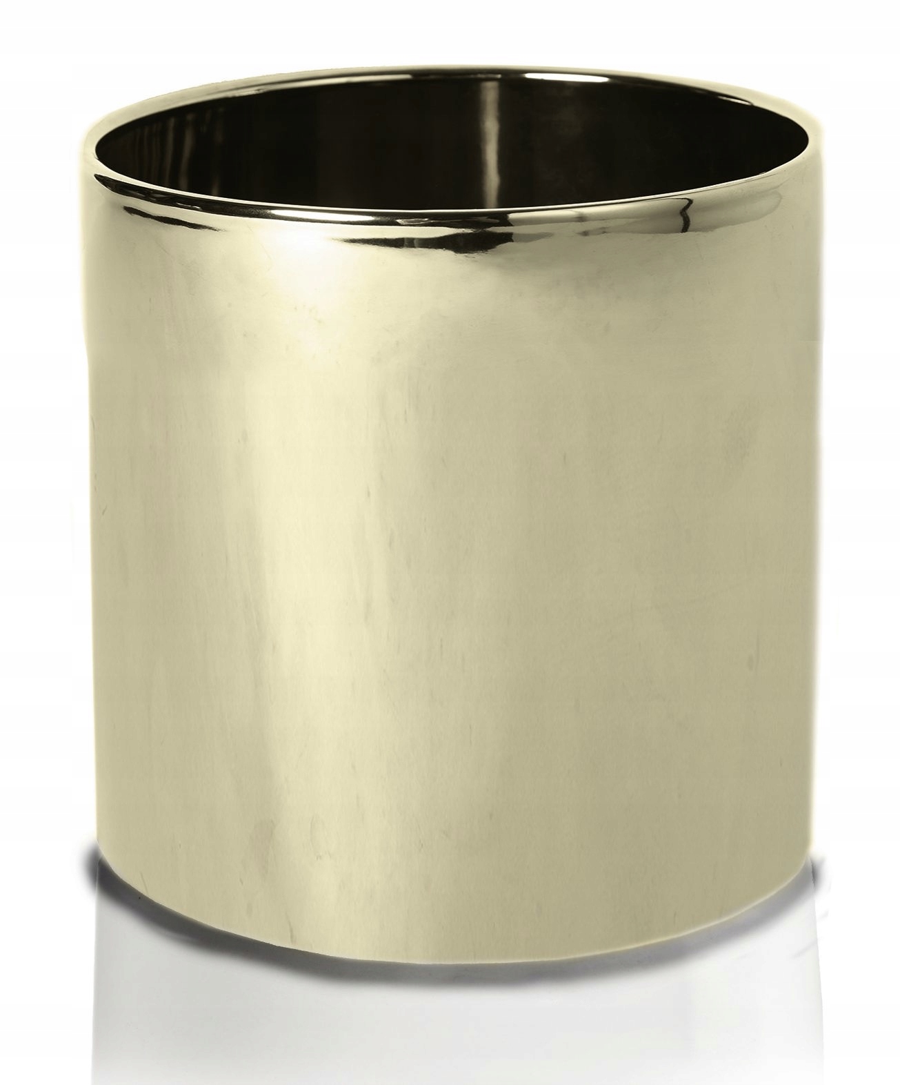 

Donica doniczka osłonka Ceramiczna walec złota