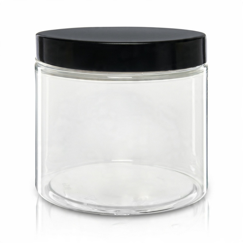 

Słoik Plastikowy Pet 650ml z czarną nakrętką Pp