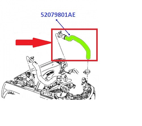 ТРУБКА WAZ TURBO JEEP CHEROKEE LIBERTY 05183846aa Номер каталоге запчасти 2506700008837 foto 2