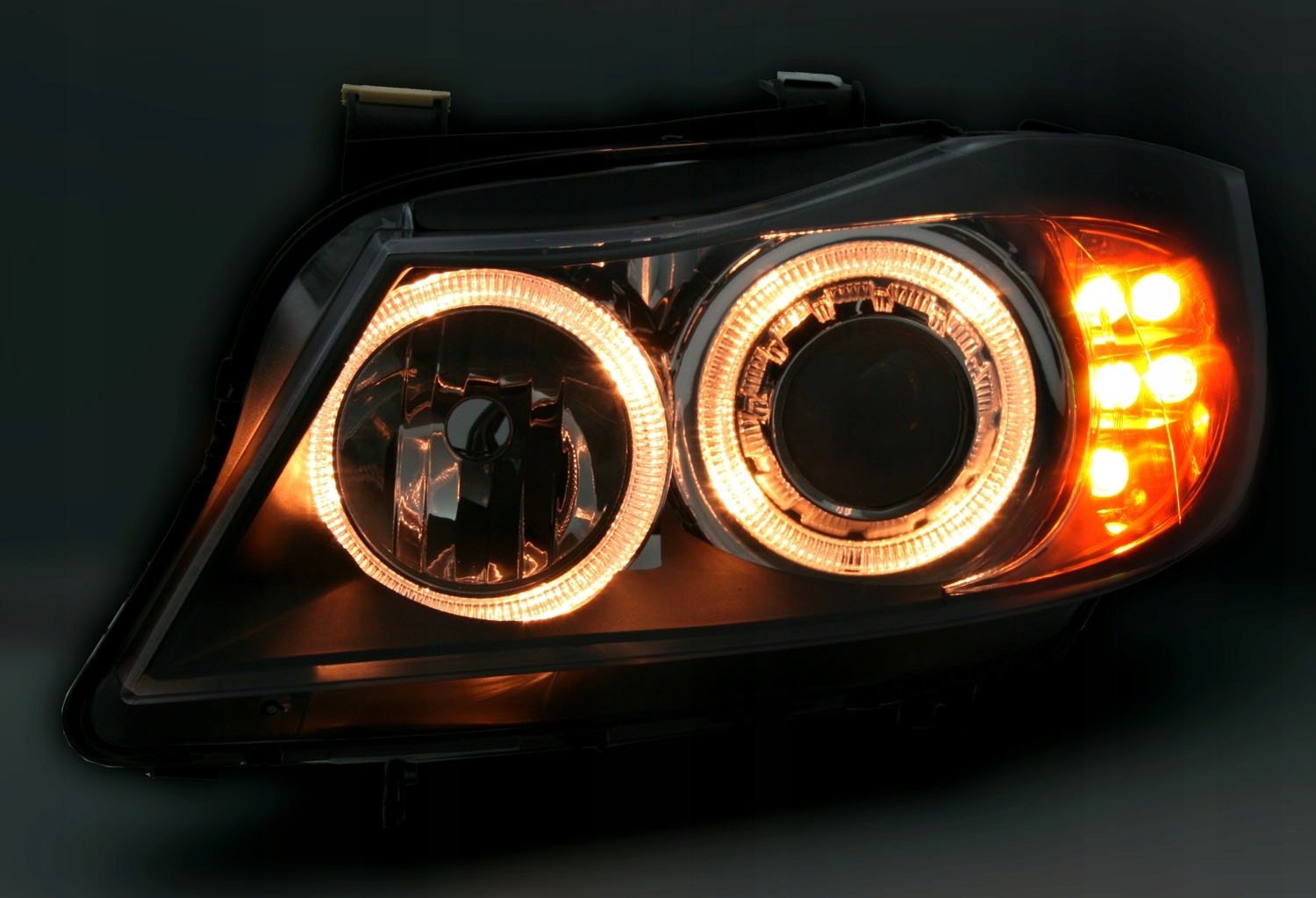 BMW 3 E90 E91 05-08 LAMPY reflektory LED ringi H7 Rodzaj świateł mijania Tradycyjne / halogenowe
