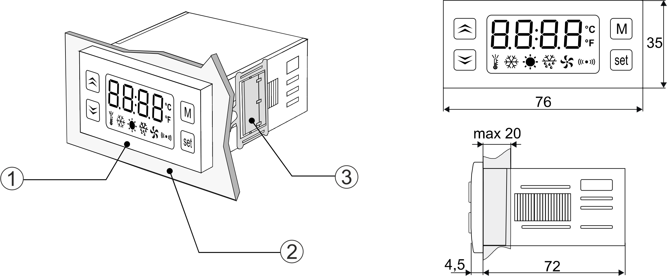 WYŁĄCZNIK WŁĄCZNIK CZASOWY TIMER minutnik cyfrowy Waga produktu z opakowaniem jednostkowym 0.27 kg