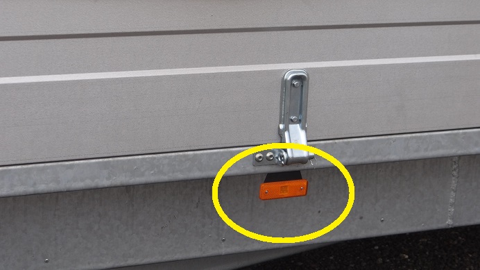 LAMPA OBRYSOWA POMARAŃCZOWA BOCZNA 12/24V OKAZJA!! Marka Kam-Przyczepki