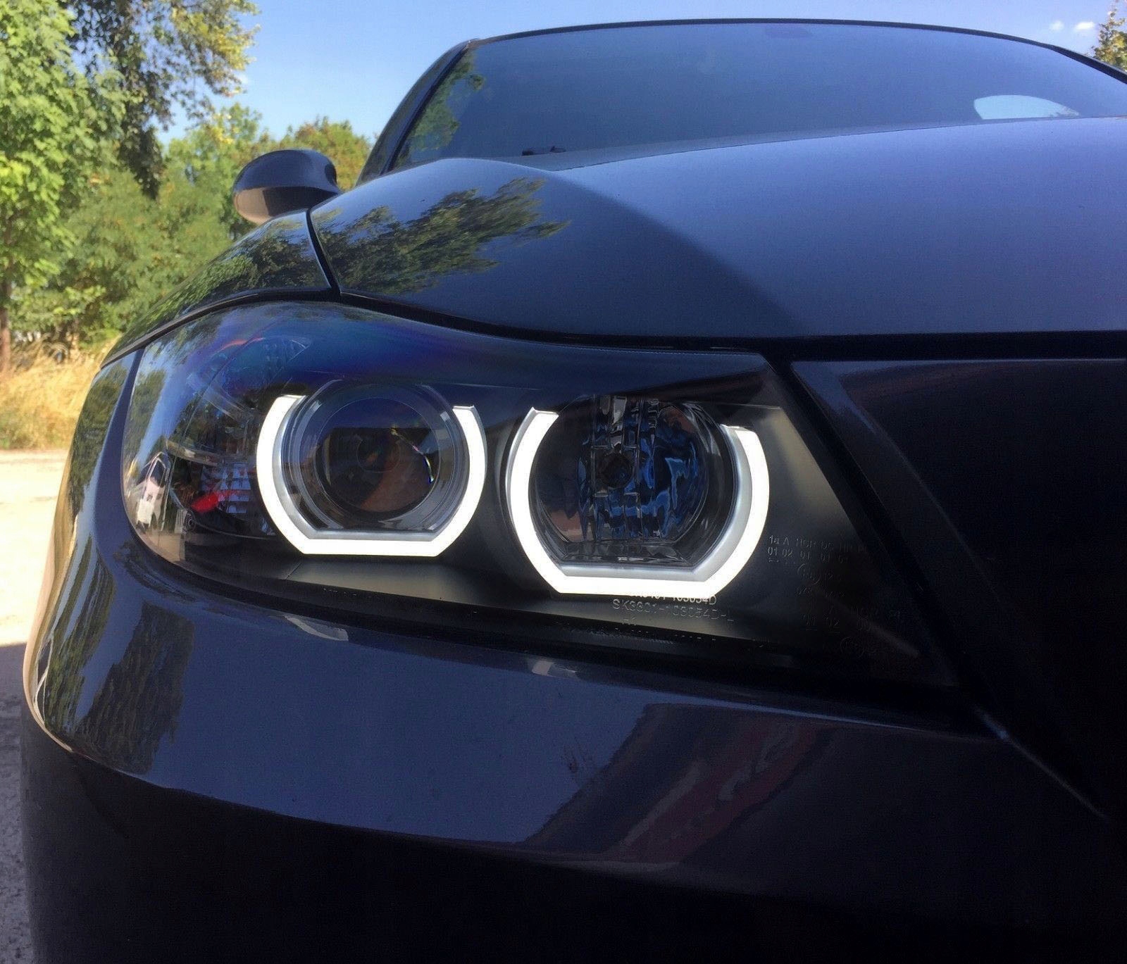 BMW 3 E90 E91 LAMPY reflektory LED RINGI 3D H7/H1 Regulacja wysokości elektryczna manualna