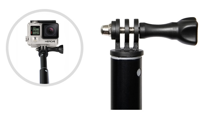 SZTYWNY MONOPOD Z BLOKADĄ DO GOPRO +GWINT 1/4 CALA Model Uchwyt - mocowanie do GoPro 10