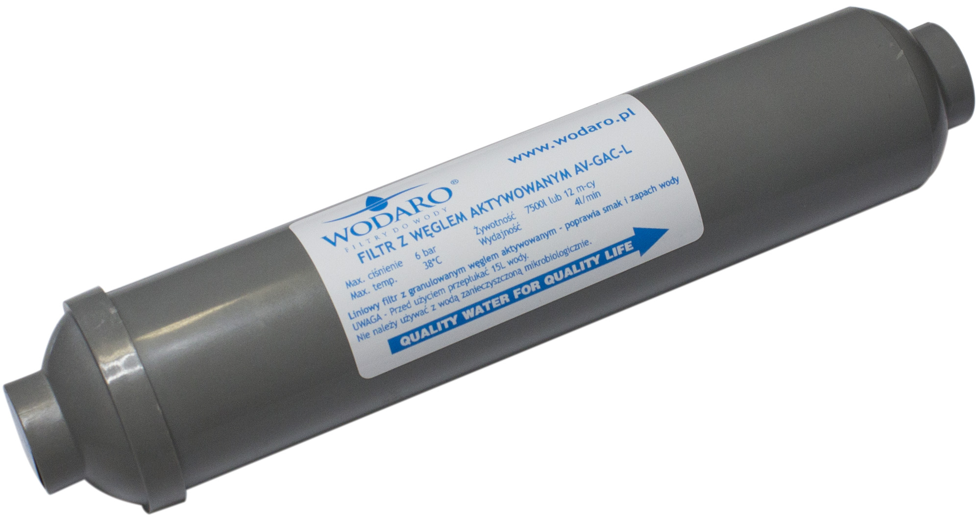 

Filtr Liniowy Z Węglem Aktywowanym wodaRO Graphite