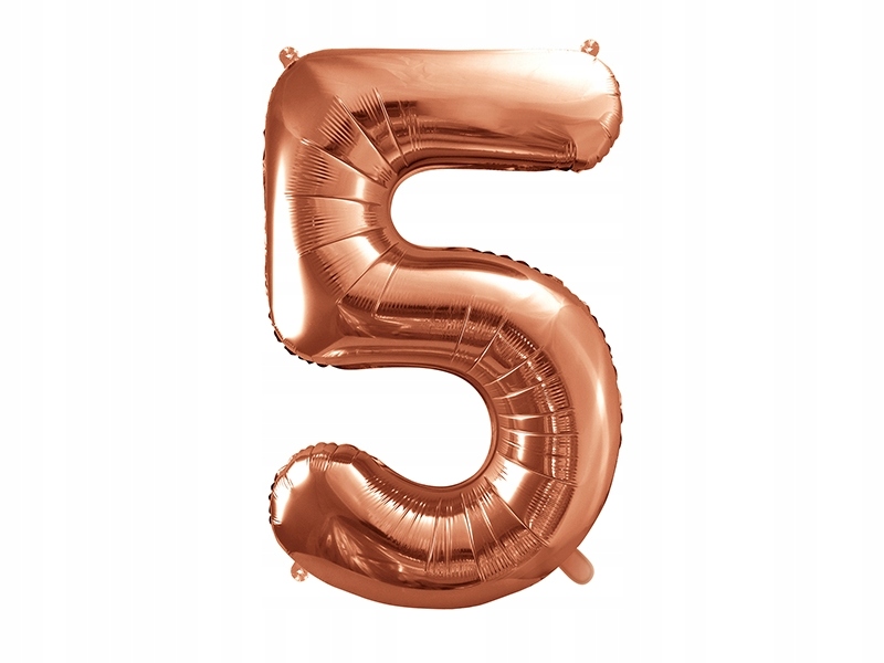 

Balon Foliowy Cyfra 5 , 86cm, różowe złoto
