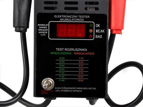 TESTER MIERNIK DO AKUMULATORÓW 12V LCD Kod producenta aku