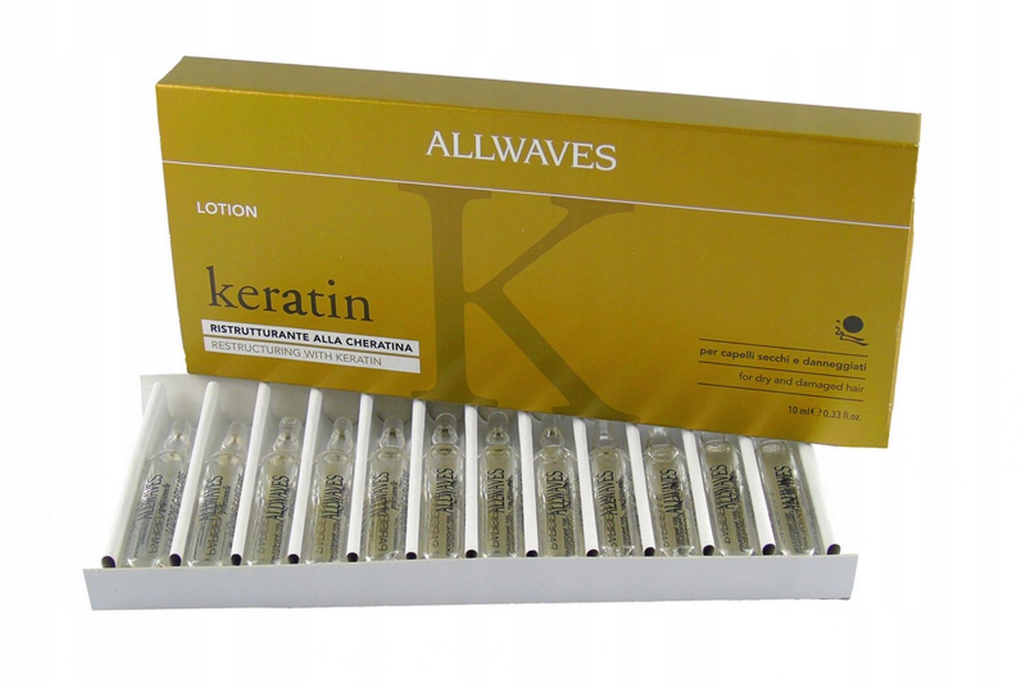 

Ampułki odmładzające do włosów z keratyną Allwaves