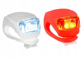 ŚWIATŁA ŚWIATEŁKA DO ROWERU 2 LED-2 SZT+BATERIE Zasilanie bateria