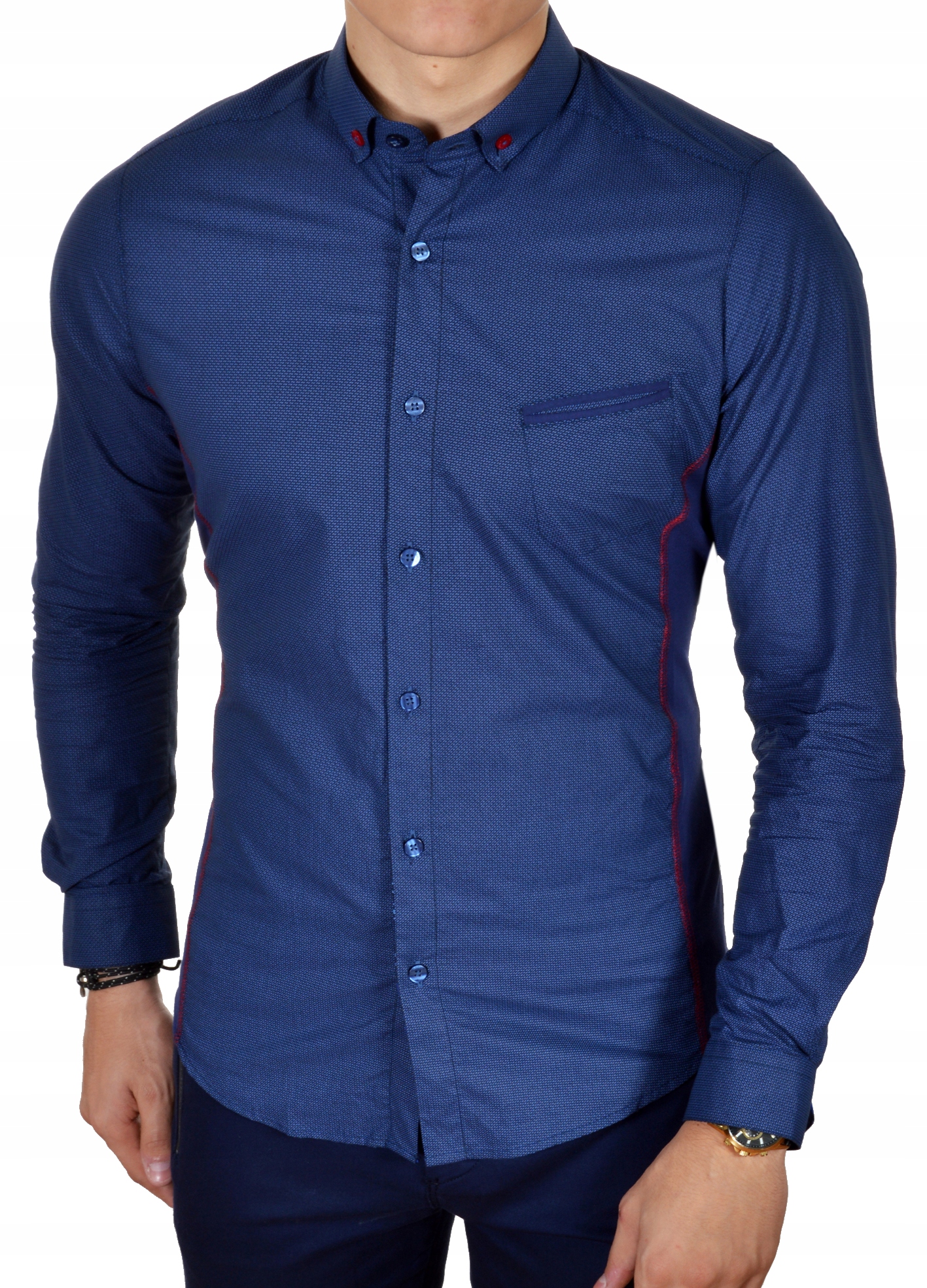 Pánská košile Mondo Exclusive Casual Navy Zipy